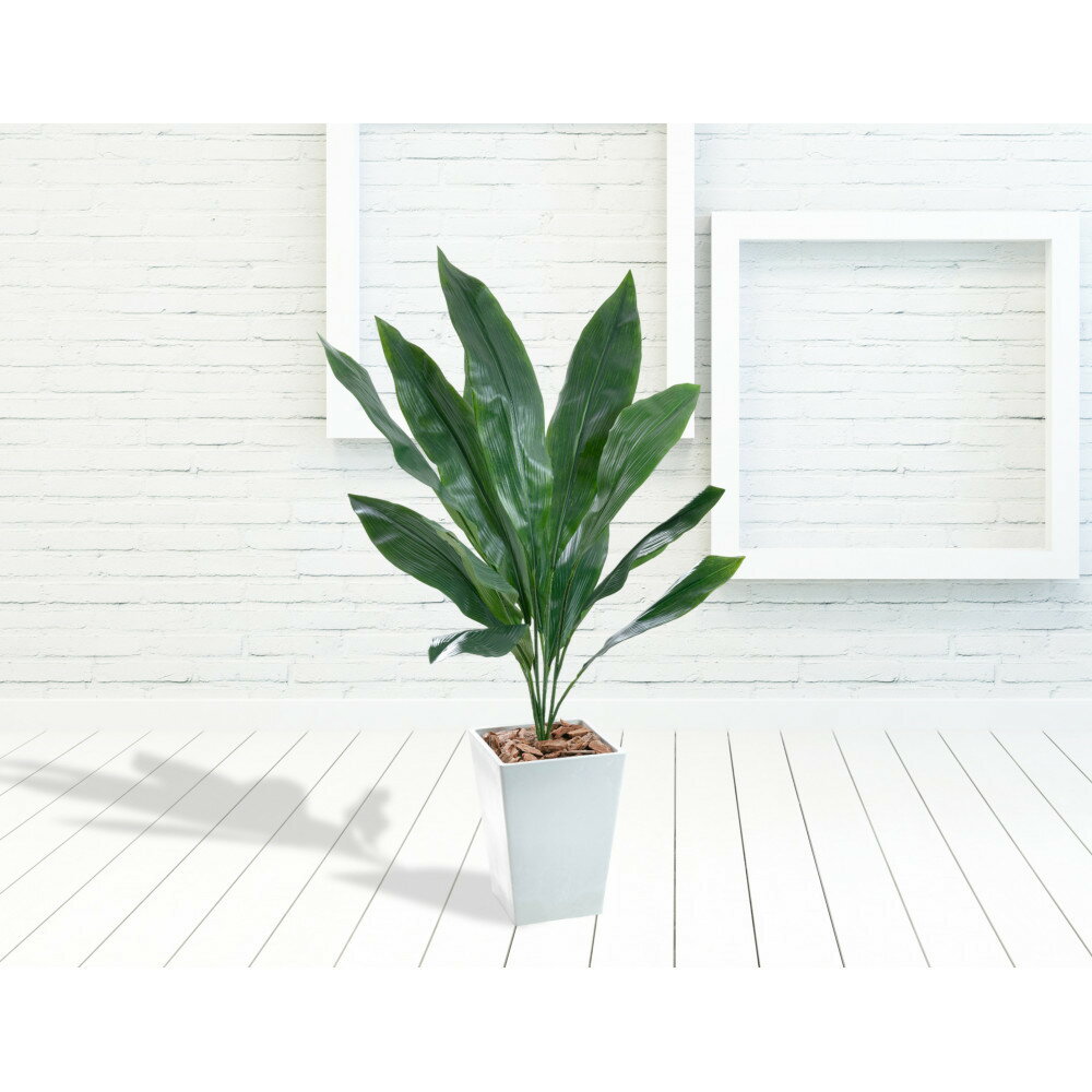 【ふるさと納税】人工観葉植物　ハラン　白樹脂鉢Sサイズ付