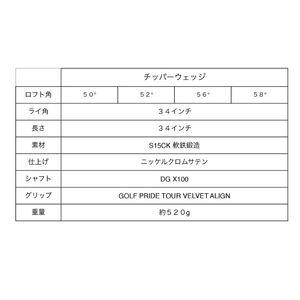 GーPRIME GPCチッパーウェッジ1本　軟鉄鍛造ゴルフクラブ GPCチッパーウェッジ58