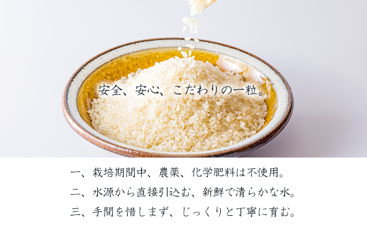 【数量限定】新米 令和７年産 農薬・化学肥料不使用 「陽の光穂（ひのひかり）」3kg(1kg×3p) 　TF0803-P00075