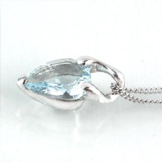 アクアマリン ペンダント 3.0ct K10WG （24073）