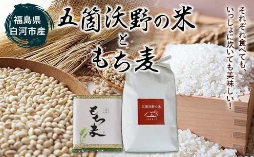 
おいしい五箇沃野の米（こしひかり）2.5kgともち麦（六条大麦）300gセット F21R-760
