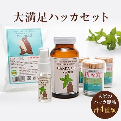 ふるさと納税 美幌町 大満足ハッカセット【ハッカ油200ml+ハッカ油20mlスプレー+ハッカ結晶+ハッカ楊枝×3個】