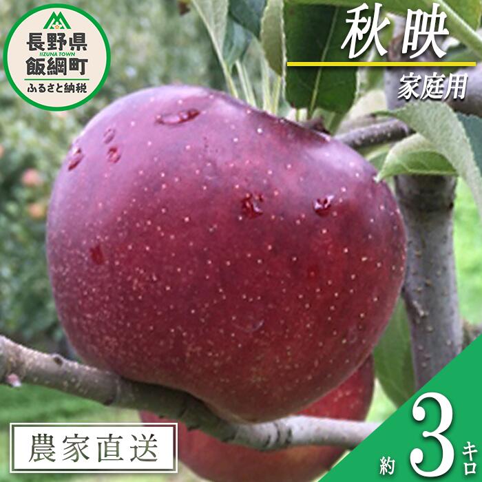 【ふるさと納税】 りんご 秋映 3kg 家庭用 ヤマウラ農園 沖縄へは配送不可 〔 果物 フルーツ 林檎 長野 予約 農家直送 3キロ 14000円 〕【令和7年度収穫分】 発送：2025年9月下旬〜