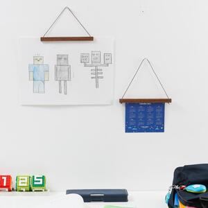 【ウォールナット】木製 壁掛け ホルダー 子供の絵 カレンダー ポスター 北欧 インテリア 飾る アートフレーム マルチホルダー 磁石 マグネット 壁面装飾 リビング フォトフレーム  日本製 TON