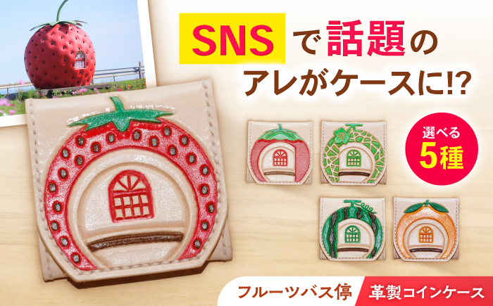 フルーツバス停BOXコインケース / 財布 さいふ 小物 こもの 雑貨 ざっか カラフル /artigiano maldestroフルーツバス停BOXコインケース/ [AHEX002]
