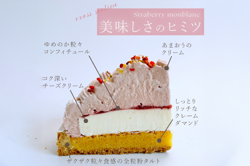 いちご あまおう ゆめのか モンブラン タルト 1ホール 12cm [心優-Cotoyu Sweets- 長崎県 平戸市 hr42bjo490196] 苺 イチゴ ケーキ スイーツ ご褒美 誕生日