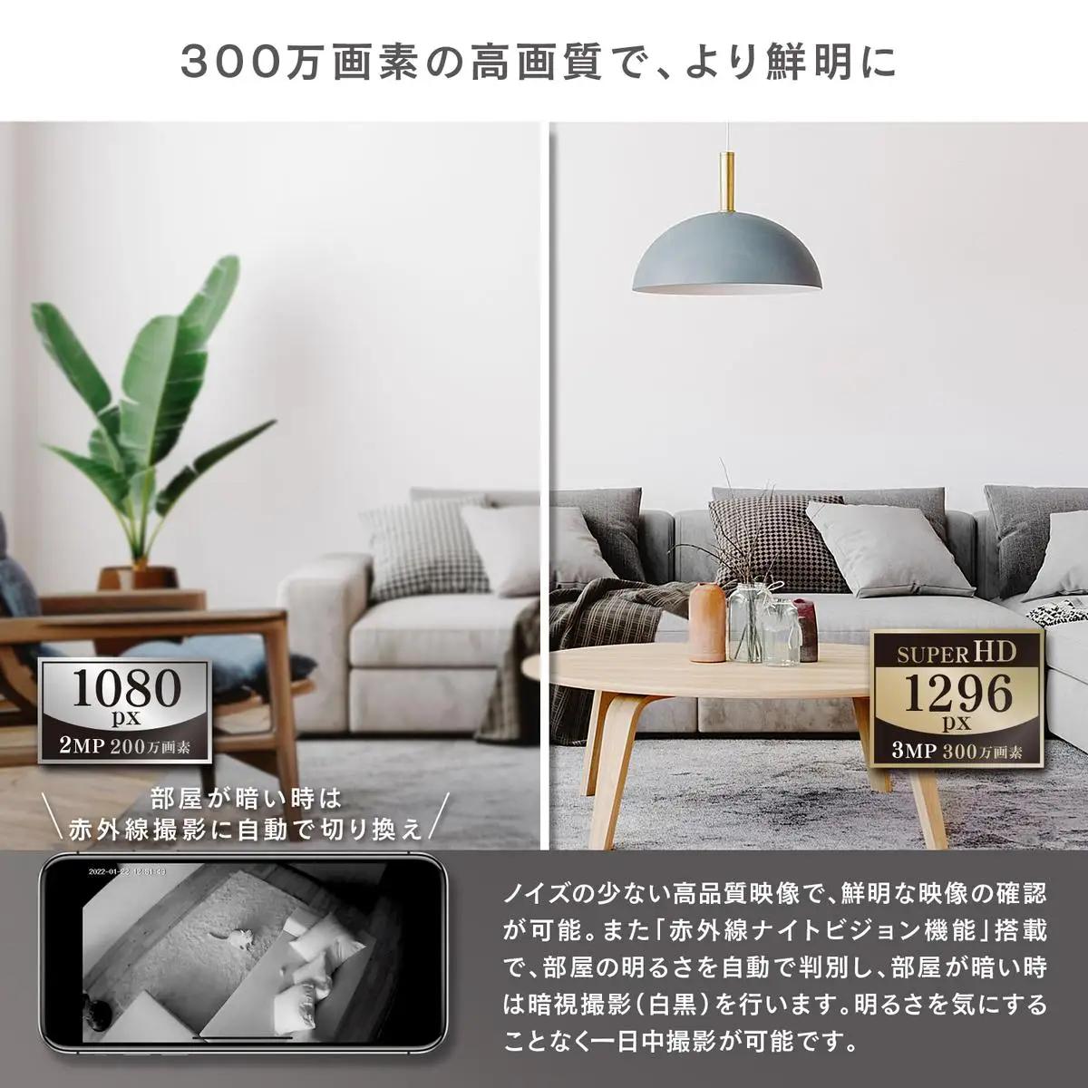 エジソンスマート 見守りカメラCUBE ＋ 専用ダクトレール変換プラグセット 福岡市 ホワイト