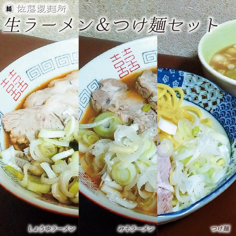 【ふるさと納税】つけ麺 ラーメン 麺創り一筋の佐藤製麺所が作る生ラーメン＆つけ麺セット(3種類×各4食入り)　自家製麺