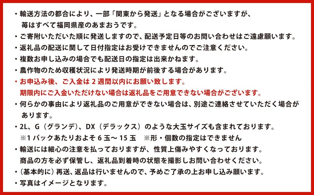 【数量限定】【2026年2月上旬～4月上旬発送予定】福岡県産 あまおう 270g×2パック