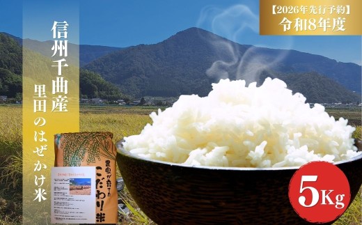 【2026年先行予約】 令和8年度 信州千曲産 里田のはぜかけ米 5kg | 米 お米 精米 白米 長野県 千曲市 信州