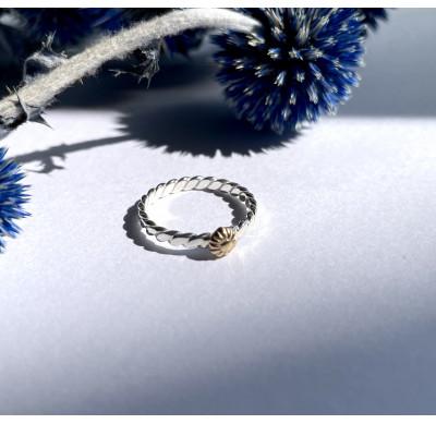 ふるさと納税 藤沢市 Flower Ring center 18k Gold