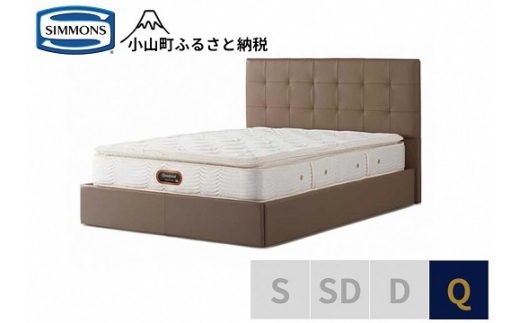 【 シモンズ 】クイーンベッド モンセラート SC/6.5ピロートッププレミアム AA21221 グレージュ【 シモンズ Simmons ベッド マットレス 寝具 静岡県 小山町 】