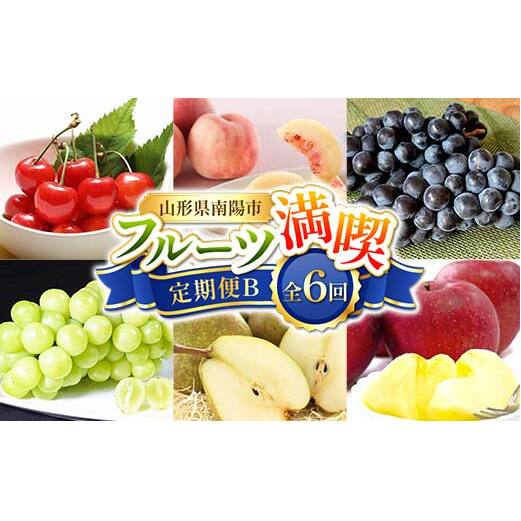 【令和8年産先行予約】 《定期便6回》 フルーツ満喫定期便B 『フードシステムズ』 さくらんぼ 桃 ぶどう シャインマスカット ラ・フランス りんご 果物 フルーツ 山形県 南陽市 [1139-R8]