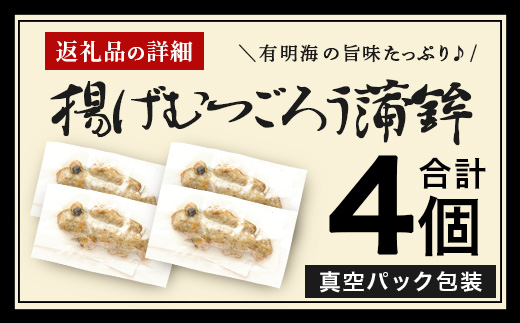 揚げむつごろう蒲鉾 4個（個包装 真空パック）A-252