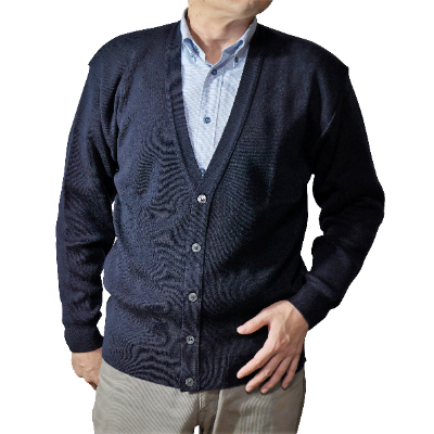 
            無地 メンズニット カーディガン コン L寸 15230【1234055】
          