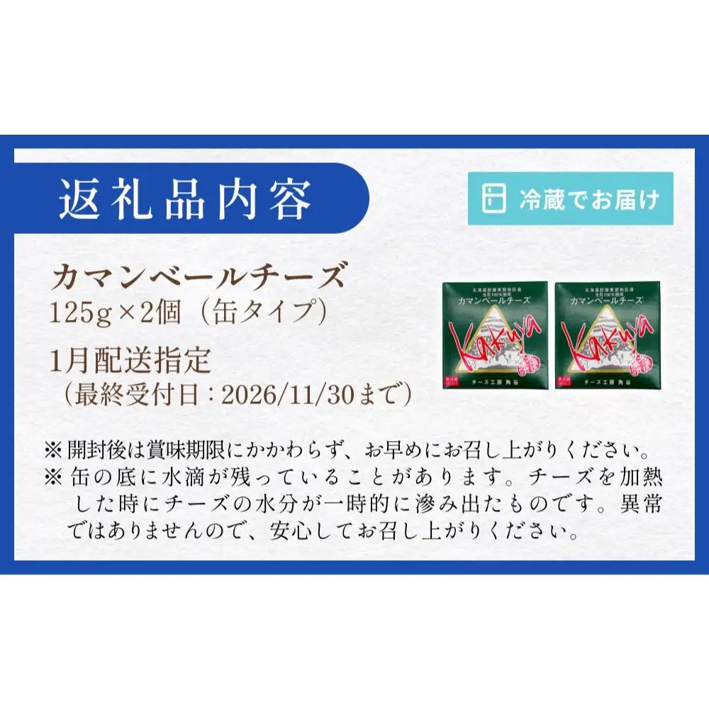 【1月配送】 カマンベールチーズ 2個 缶タイプ チーズ工房角谷 KAKUYA カマンベール 配送月指定