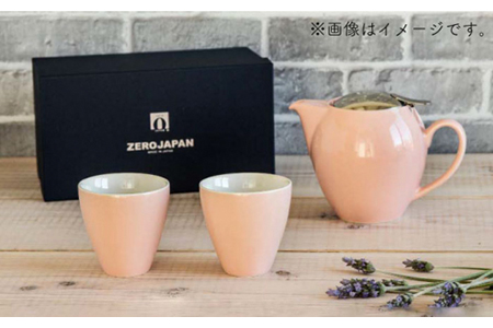 【美濃焼】ティーギフトセットB ピンク【ZERO JAPAN】【TOKI MINOYAKI返礼品】 食器 うつわ 茶器 ティーポット 湯呑み シンプル かわいい おしゃれ 贈り物  紅茶ポット 緑茶 