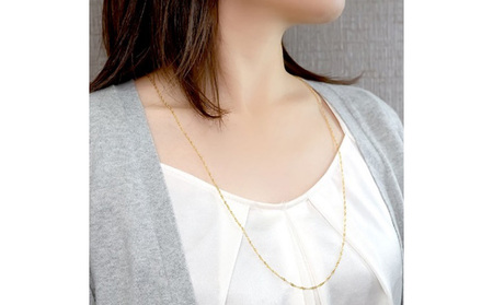  純金 ネックレス チェーン のみ 24金 ロングネックレス 80cm スクリューチェーン ゴールド ロング k24 24k チェーンだけ ジュエリー 山梨県 昭和町 送料無料 管理番号220517m