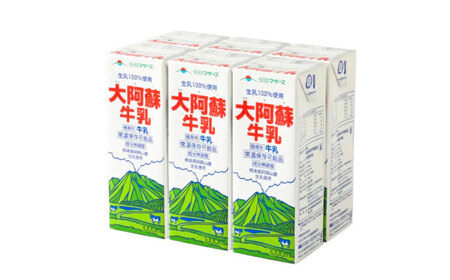 【全12回定期便】大阿蘇 牛乳 1000ml 紙パック 6本入【合同会社 たべたせいか】[BHBY026]