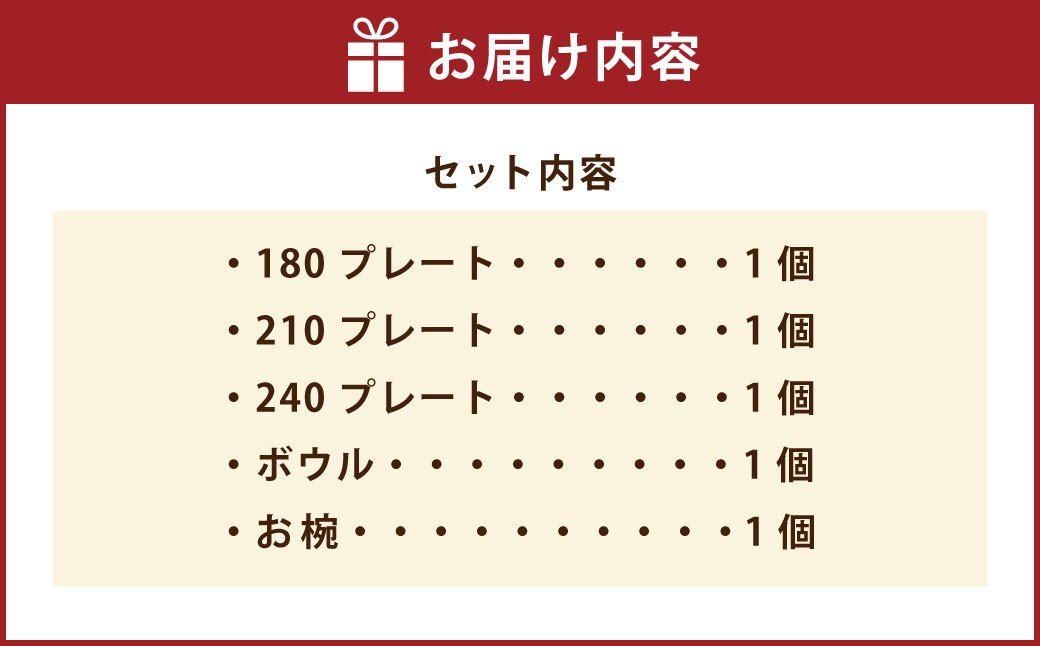＜お米から生まれた＞ ほわり食器5種セット