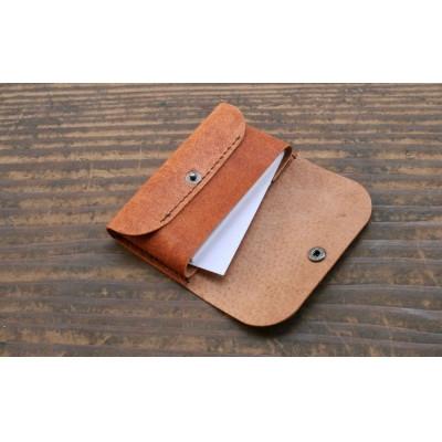 ふるさと納税 対馬市 【対馬のイノシシ革】名刺入れ(キャメル) |  | 01