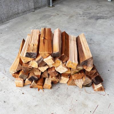 ふるさと納税 若狭町 乾燥薪　スギ、ヒノキ薪15kg　30センチ　中割り 薪ストーブやキャンプ・焚き火などのアウトドアにも