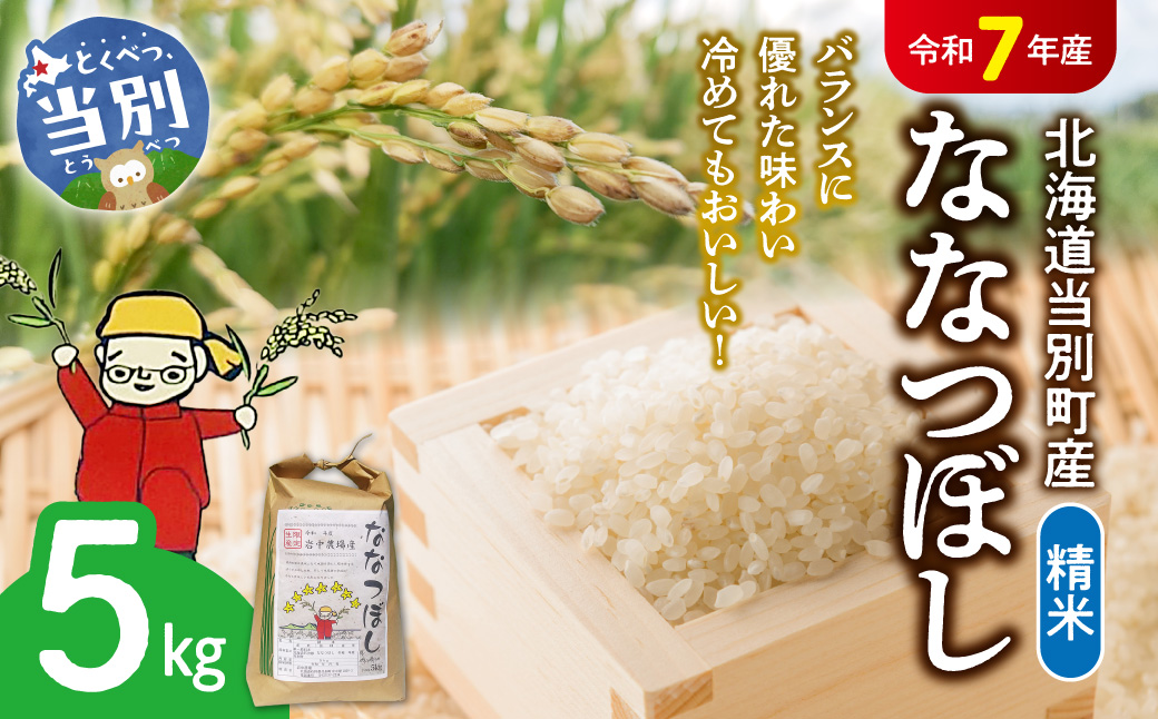 【令和7年産】精米ななつぼし5kg_tb11-002