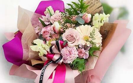 ＜ R8年熊本地震復興支援 ＞【ピンク系】 生花アレンジ Sサイズ 生花 生け花 花 フラワー アレンジ 日用品 雑貨 九州 熊本県 熊本市 常温 冷蔵