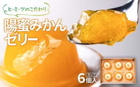 ひみつのこだわり！陽蜜みかんゼリー　カップ6個＜26-8a＞