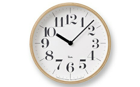 掛け時計 グッドデザイン賞受賞 時計 RIKI CLOCK WR-0401S Lemnos レムノス 壁掛け時計 インテリア 富山県高岡市  FAD-0371