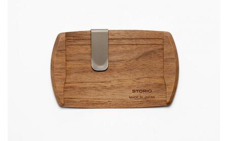 【ギフト用】【百年物語プロジェクト】電子マネークリップ　クルミ 『ナチュラル』