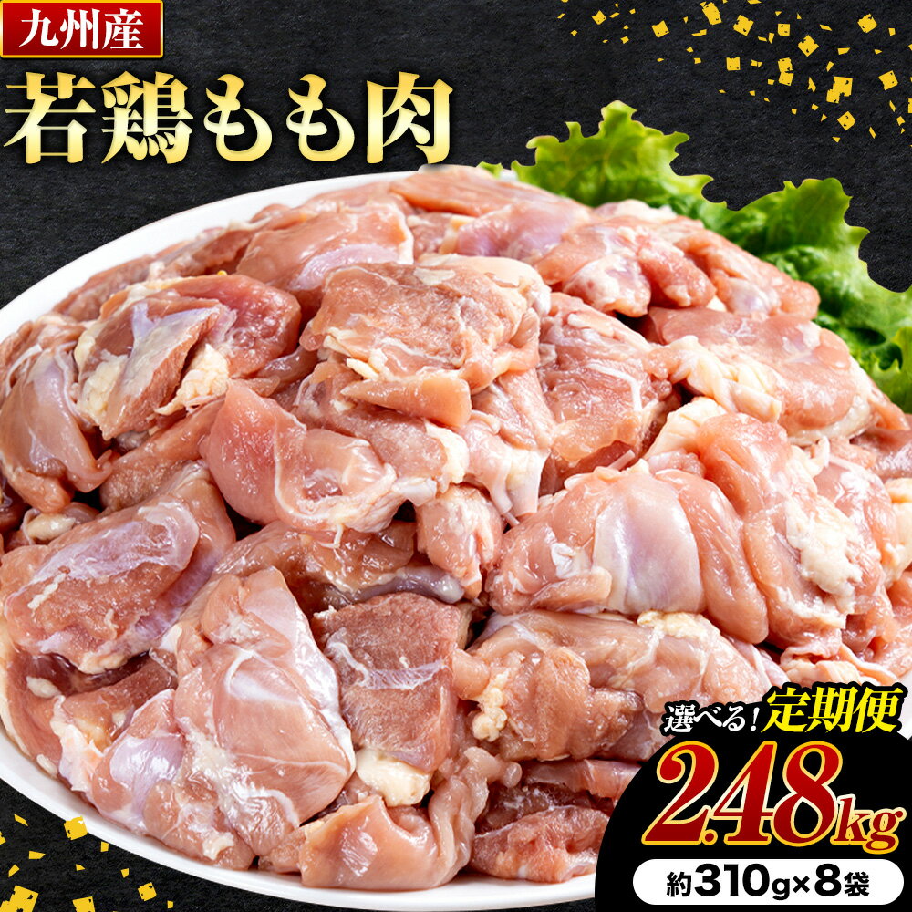 【ふるさと納税】選べる 定期便 九州産若鶏もも肉 肉 お肉 鶏肉 若鶏 もも肉 唐揚げ てりやき チキンカレー 棒々鶏 煮物 国産 九州 熊本県 菊池市 送料無料《お申し込みの翌月から出荷》