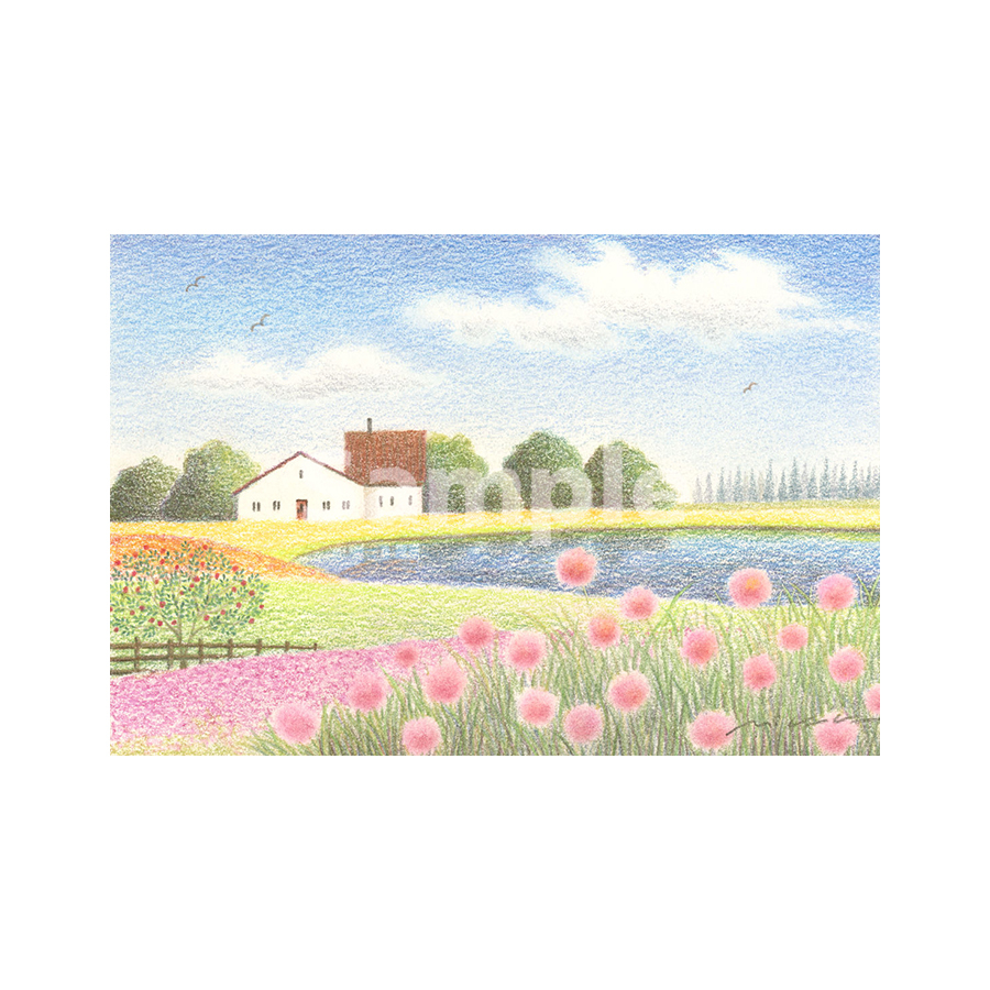 
渡辺美香子 版画作品「今日の佳き日に」
