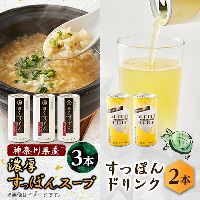【ふるさと納税】【のし付き】濃厚すっぽんスープ3本&すっぽんドリンク2本セット【1617529】
