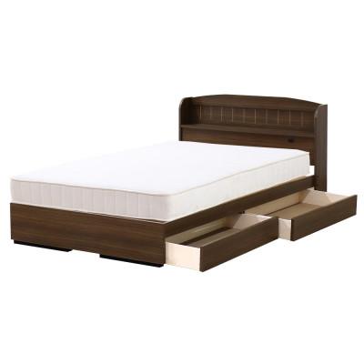 ふるさと納税 知立市 【組立付き】A322シングルベッド(ウォルナット)ポケットコイルマットレス付(1577)