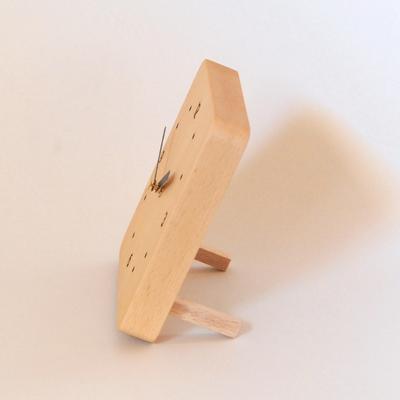 ふるさと納税 下呂市 しかくい時計【ダボ】掛け時計/置き時計【ビーチ材使用・オイル仕上げ】【大鹿野工房】【89-7】 |  | 01