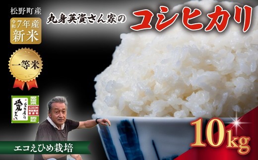 
            【R7年産新米】【一等米】丸身さん家のエコえひめ栽培コシヒカリ 10kg ｜ 米 令和7年産 10kg 送料無料 国産 ふるさと納税 ※離島への配送不可
          