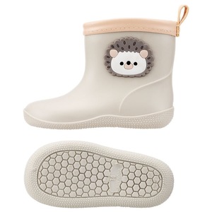 ワッペン付レインブーツ　１４ｃｍ　Ｐｏｍｐｏｎ'sハリネズミ　 672125　5-126