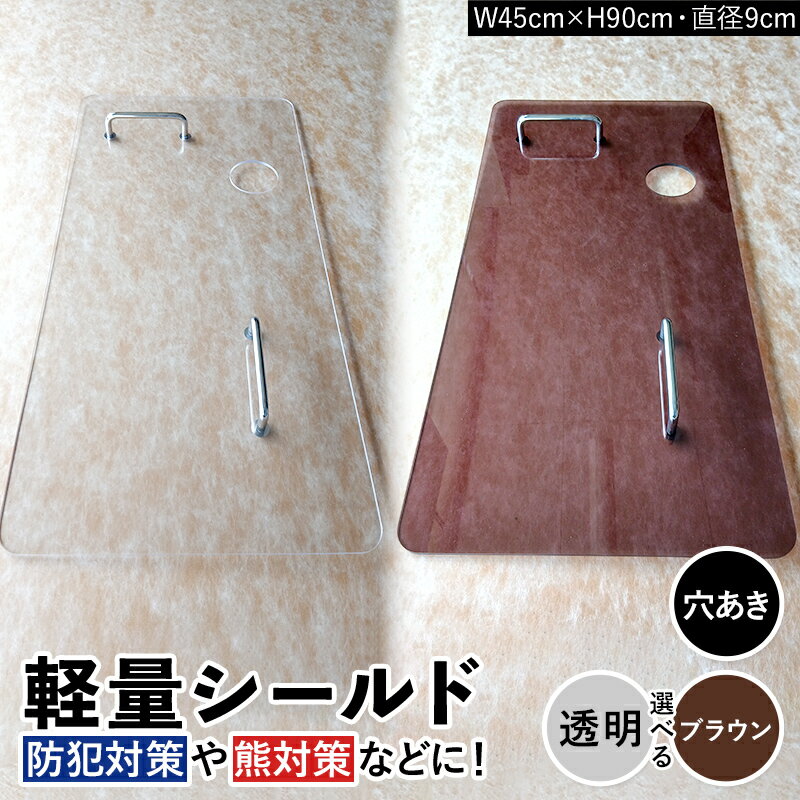 【ふるさと納税】【選べるカラー】軽量シールド 穴あき 透明 ブラウン 軽量 防御 防犯対策 熊対策 安全 富山県 立山町 F6T-981var