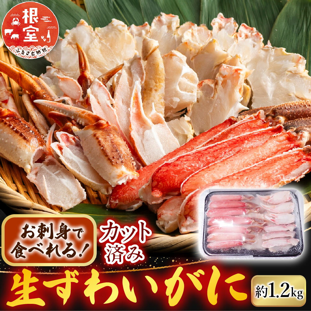 【ふるさと納税】 生食可！カット済み生ずわいがに約 1.2kg ( お刺身・焼きガニ・カニ鍋等 ) ズワイガニ ズワイ ずわい ズワイ蟹 ずわい蟹 かに カニ 蟹 お取り寄せ グルメ 海鮮 刺身 北海道 根室市 ふるさと納税 B-14101