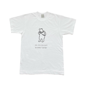 「知床トコさん」×久米繊維　コットンTシャツ　カメラ柄　Lサイズ_装飾品・工芸品 女性・レディース 洋服   装飾品・工芸品 男性・メンズ 洋服 