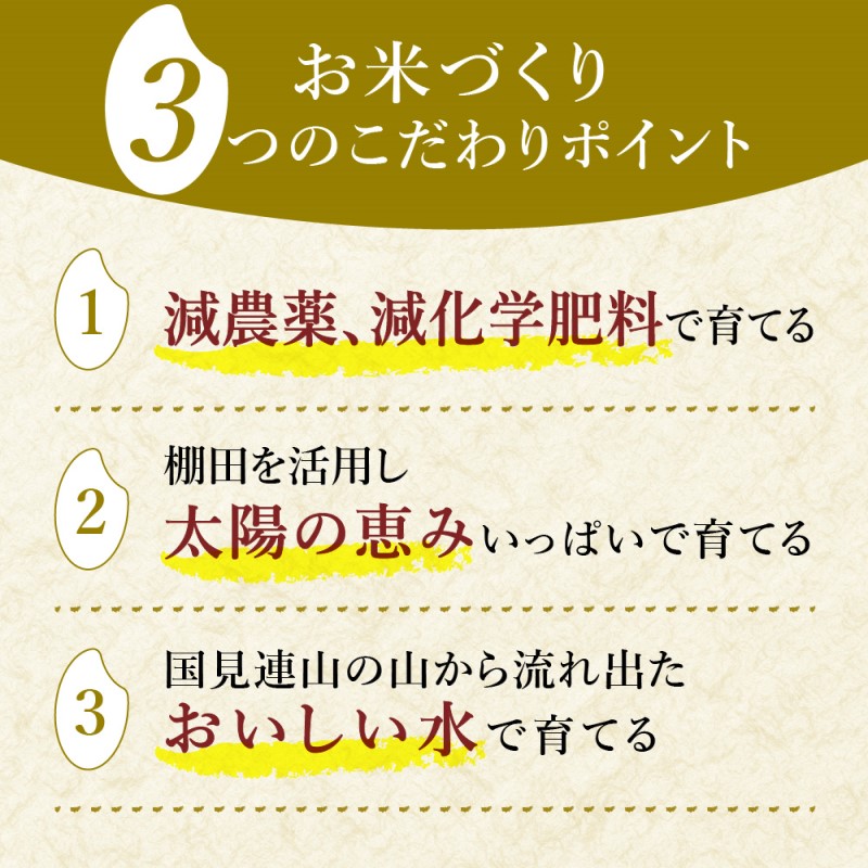 【10月から順次発送】 令和6年産 特別栽培 棚田米「福の米」 2kg×3回 （定期便） B668