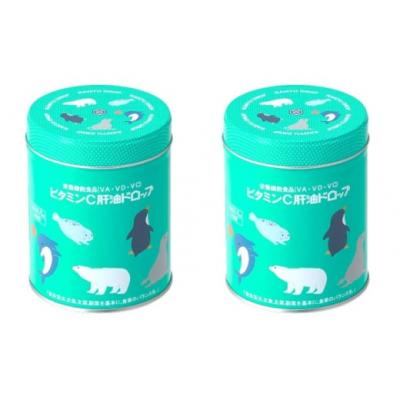 ふるさと納税 嵐山町 ビタミンC肝油ドロップ 300粒 2缶セットオレンジ風味[No5755-0318]
