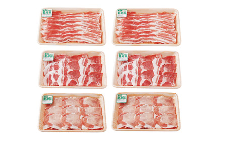 鹿児島茶美豚スライスセット1.8kg(JAいぶすき/022-1649)C-3201  肉 国産 国産豚 国産豚肉 小分け パック 使い勝手 スライス スライス肉 精肉 食品 料理 アレンジ 炒め物 汁