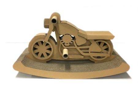 r05-E3007 「バイク木馬」段ボール ダンボール 遊具 組立て おもちゃ ギフト プレゼント 運動 工作 遊び