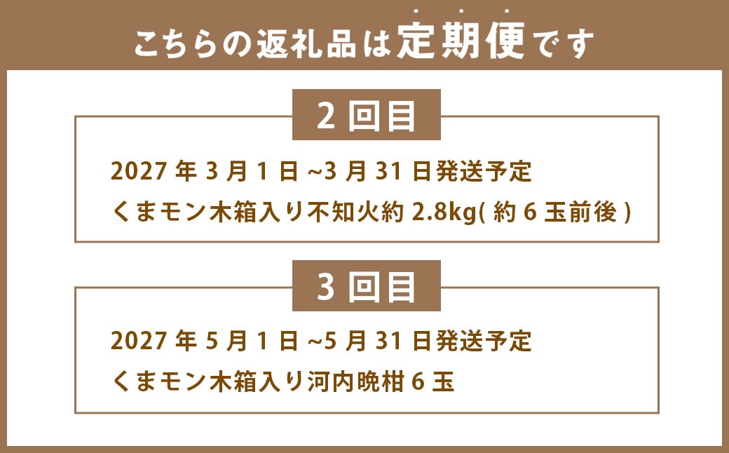 ～有明の潮風と太陽で育った～【年3回定期便】くまモン木箱入り！後藤農園の柑橘定期便 みかん
