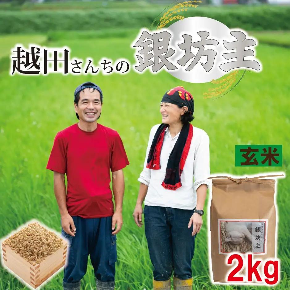 [WH005] 令和7年産 自然栽培米 越田さんちの銀坊主 玄米 2kg