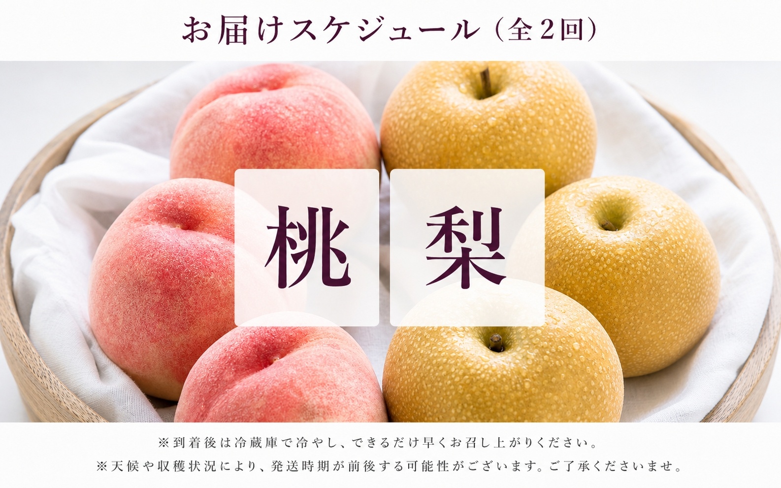【全2回】かつらぎ町のフルーツ定期便（桃・梨）【8月・9月】 【tkb426】