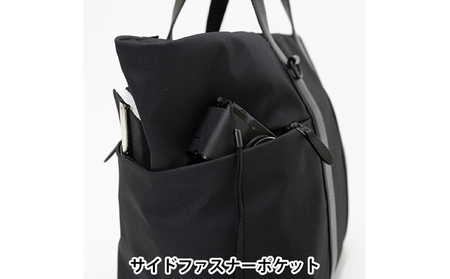 yezoLABO Lake ユーティリティトートバッグ L No.8800277 ファッション小物 リュック かばん 黒 通勤 通学 社会人 学生 出張 旅行 PCが入る ファイル収納 ベルト付き 日