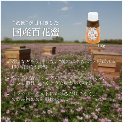 国産百花はちみつ 蜜キレボトル入840g(140g×6本)老舗養蜂場の蜂蜜の匠が目利き【1672867】